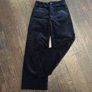 Anthropologie Black Velvet Pants